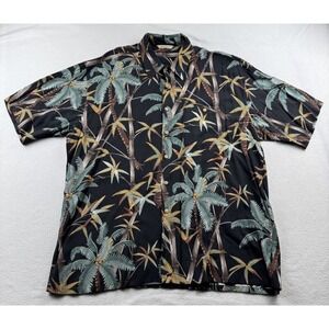 Paradise Collection Hawaiian Shirt Mens XL Rayon Palm Tree Floral